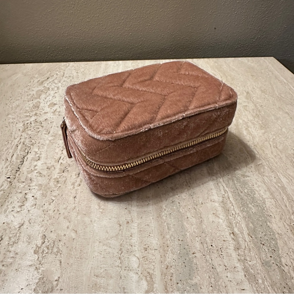 Quilted Velvet Travel Jewelry Box